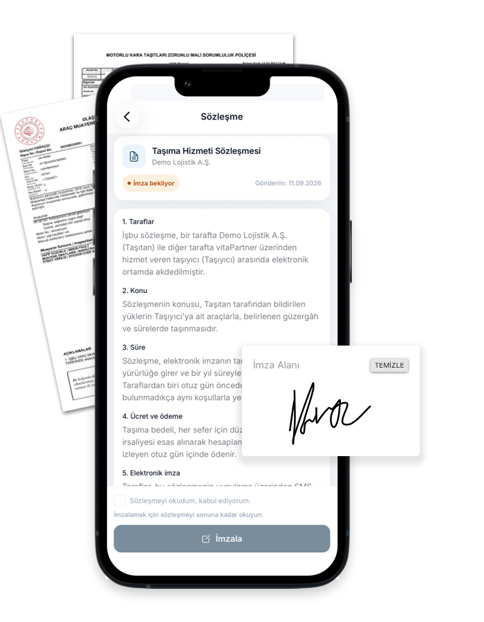 Écran de signature de contrat et de gestion documentaire numérique